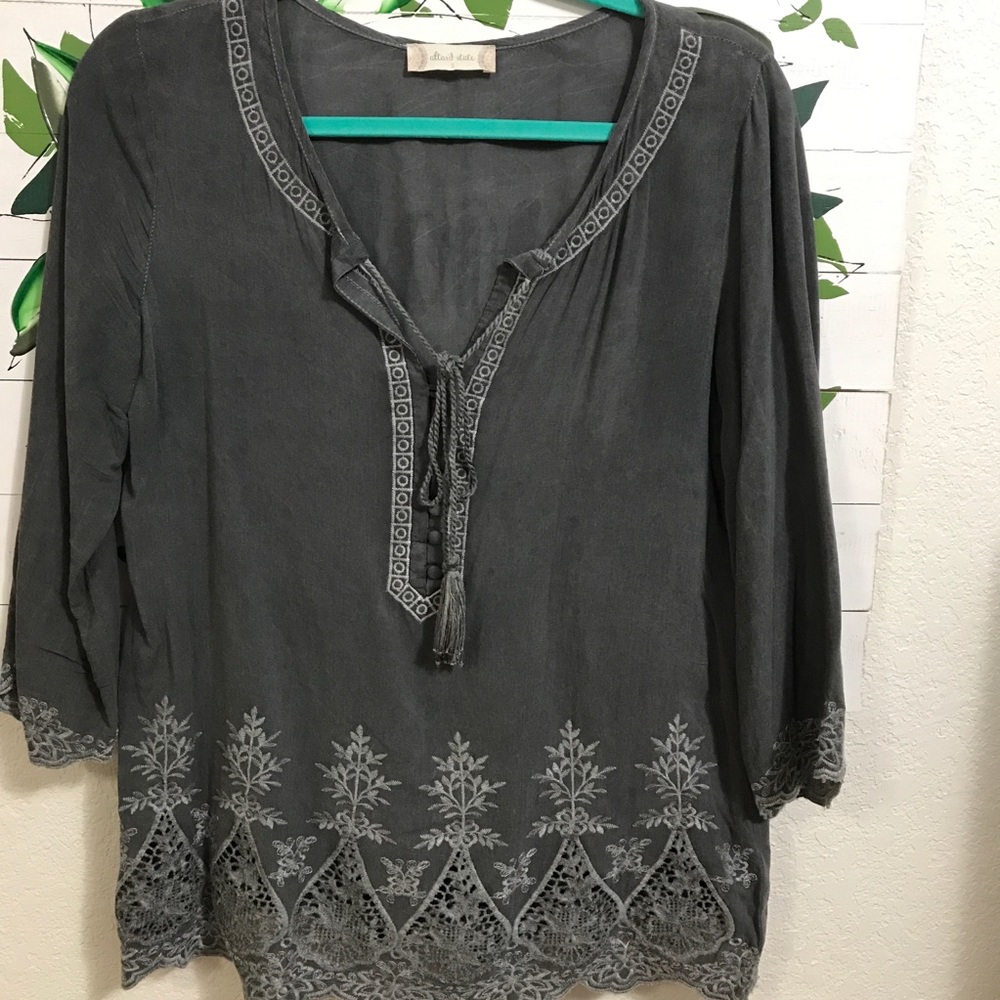 Altar’d State grey blouse